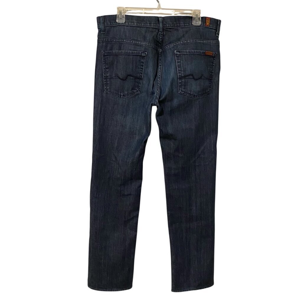7 For All Mankind Men's 33 JARED Straight Leg Button Fly 100% Cotton Jeans 33x32 - Picture 2 of 10
